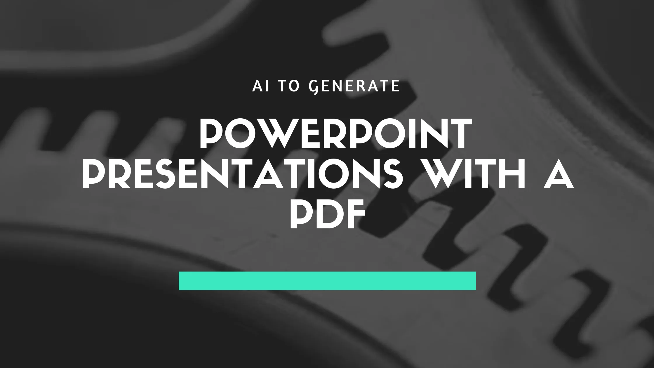 AI to Generate PowerPoint Presentations with a PDF