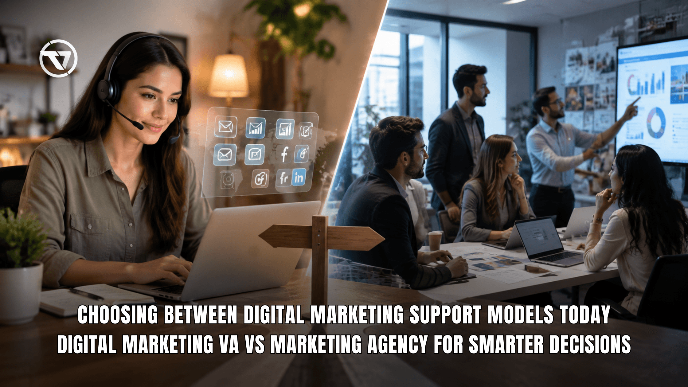 Digital marketing VA vs marketing agency: which to choose
